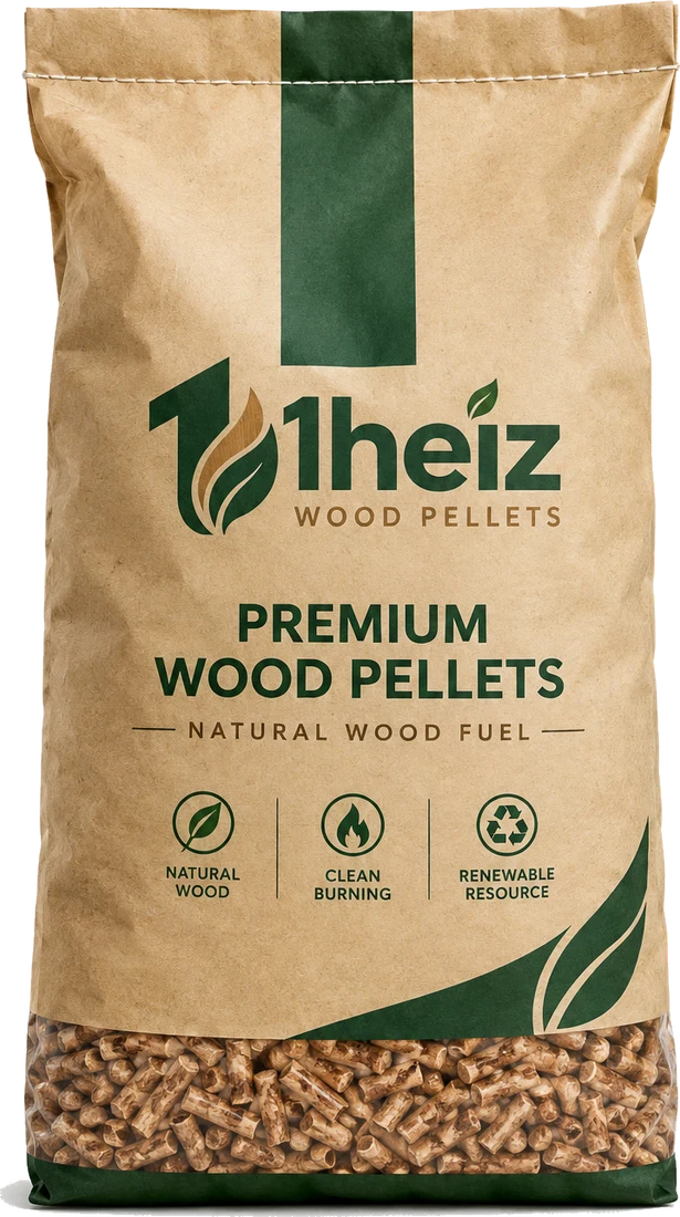 Paper bag of 1heiz Premium Wood Pellets